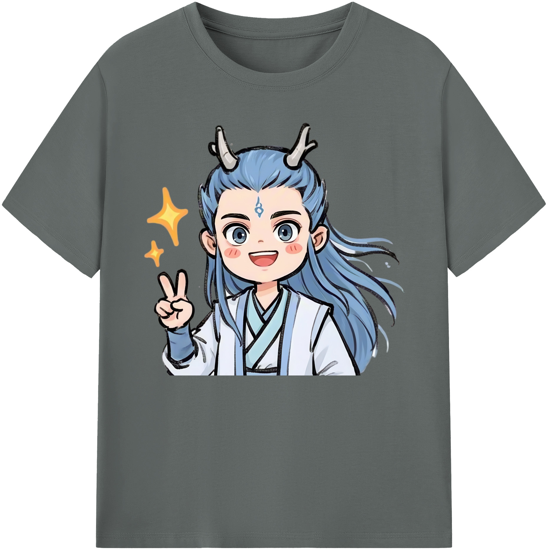（画像用） Ne Zha 2 ナタ 魔童の大暴れ 綿100％ メンズ半袖Tシャツ｜肌触りやわらか＆通気性